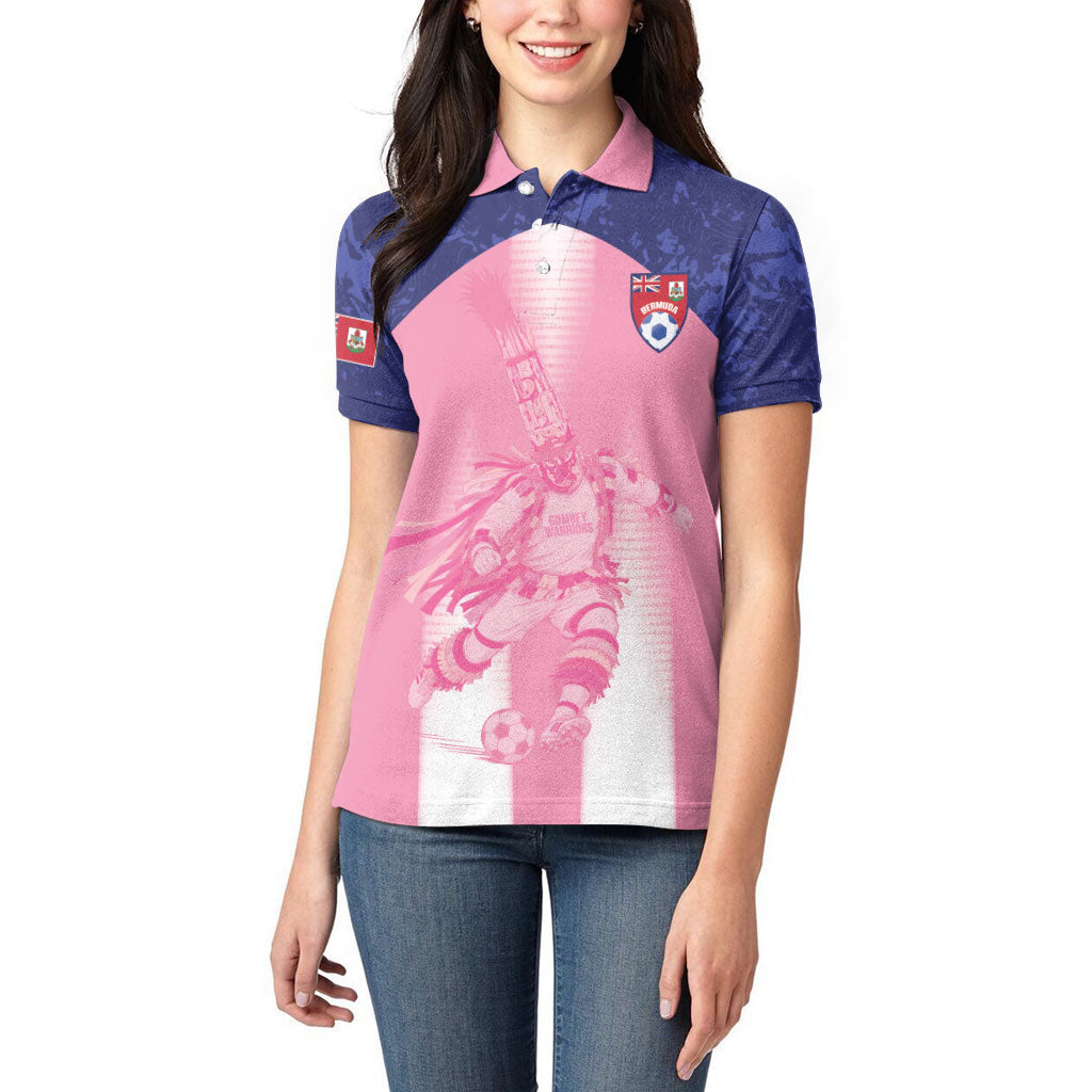 Bermuda Football 2026 Custom Women Polo Shirt Go Gombey Warriors