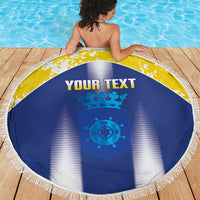 Bonaire Football 2026 Custom Beach Blanket Coat Of Arms Sporty Style