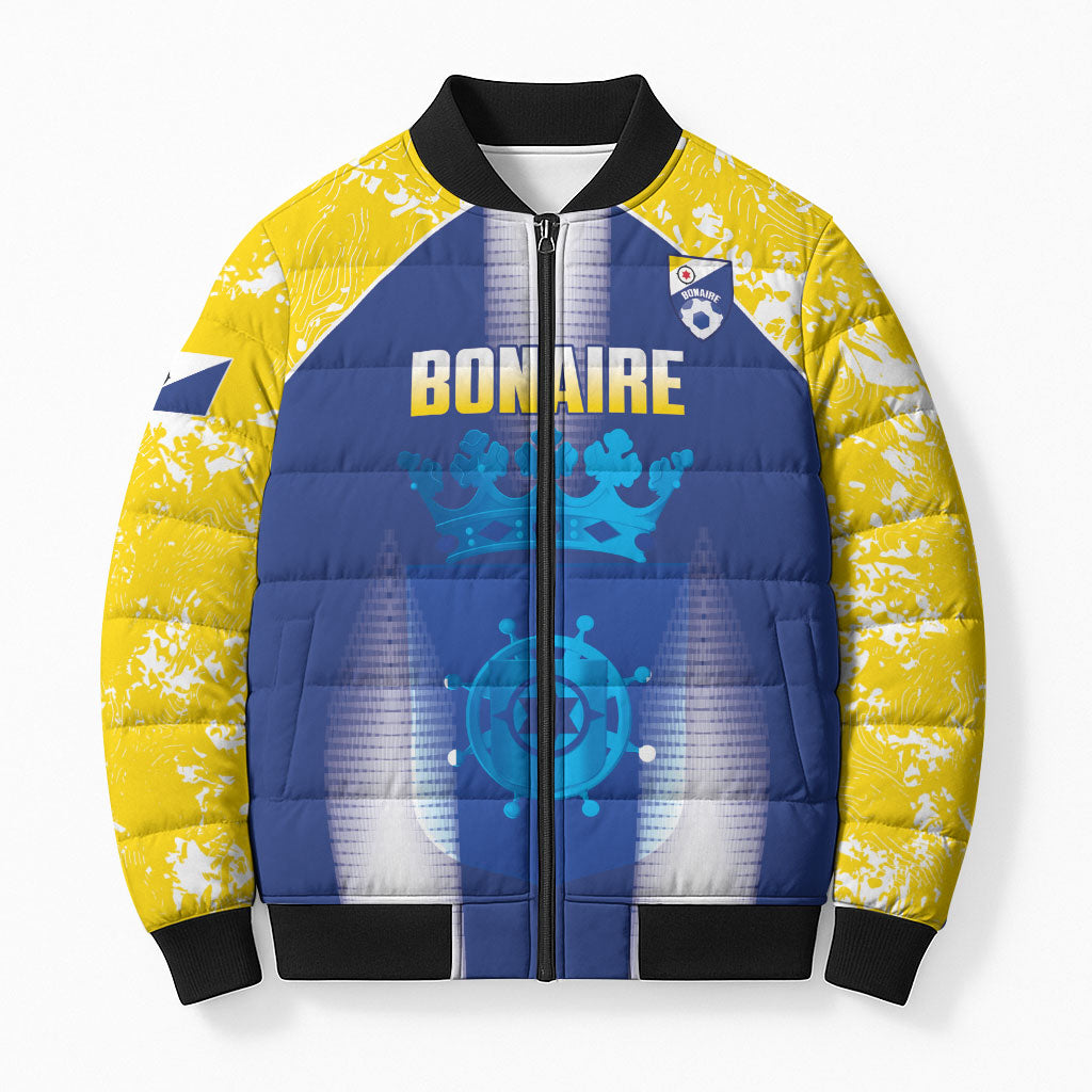 Bonaire Football 2026 Custom Bomber Puffer Jacket Coat Of Arms Sporty Style