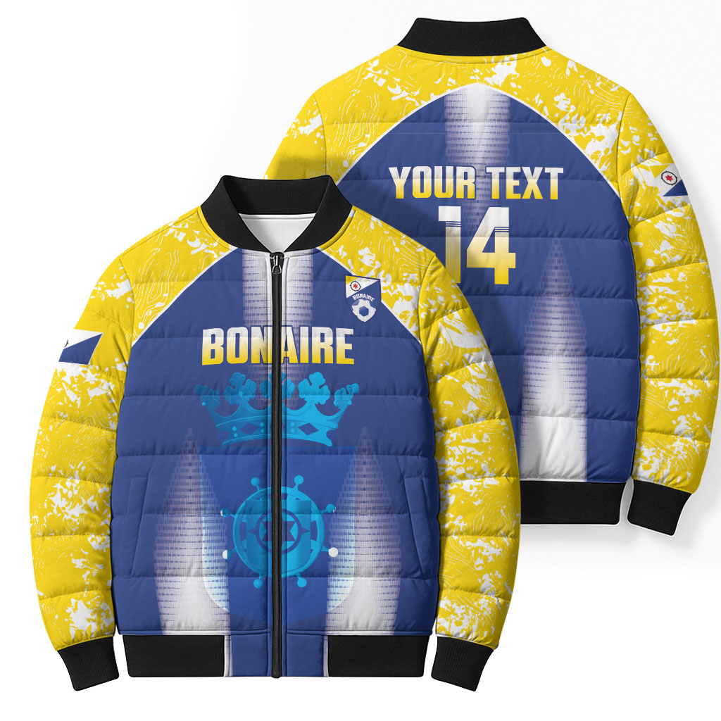 Bonaire Football 2026 Custom Bomber Puffer Jacket Coat Of Arms Sporty Style