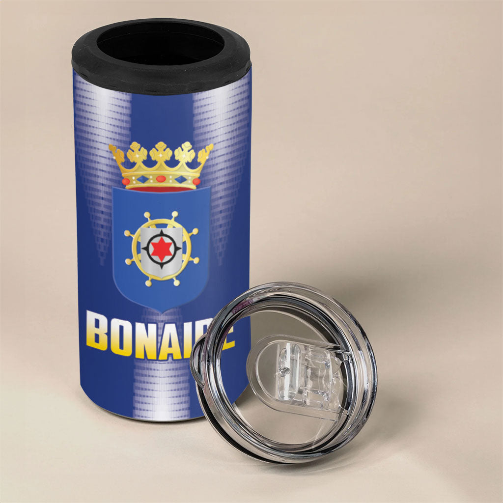 Bonaire Football 2026 Custom 4 in 1 Can Cooler Tumbler Coat Of Arms Sporty Style