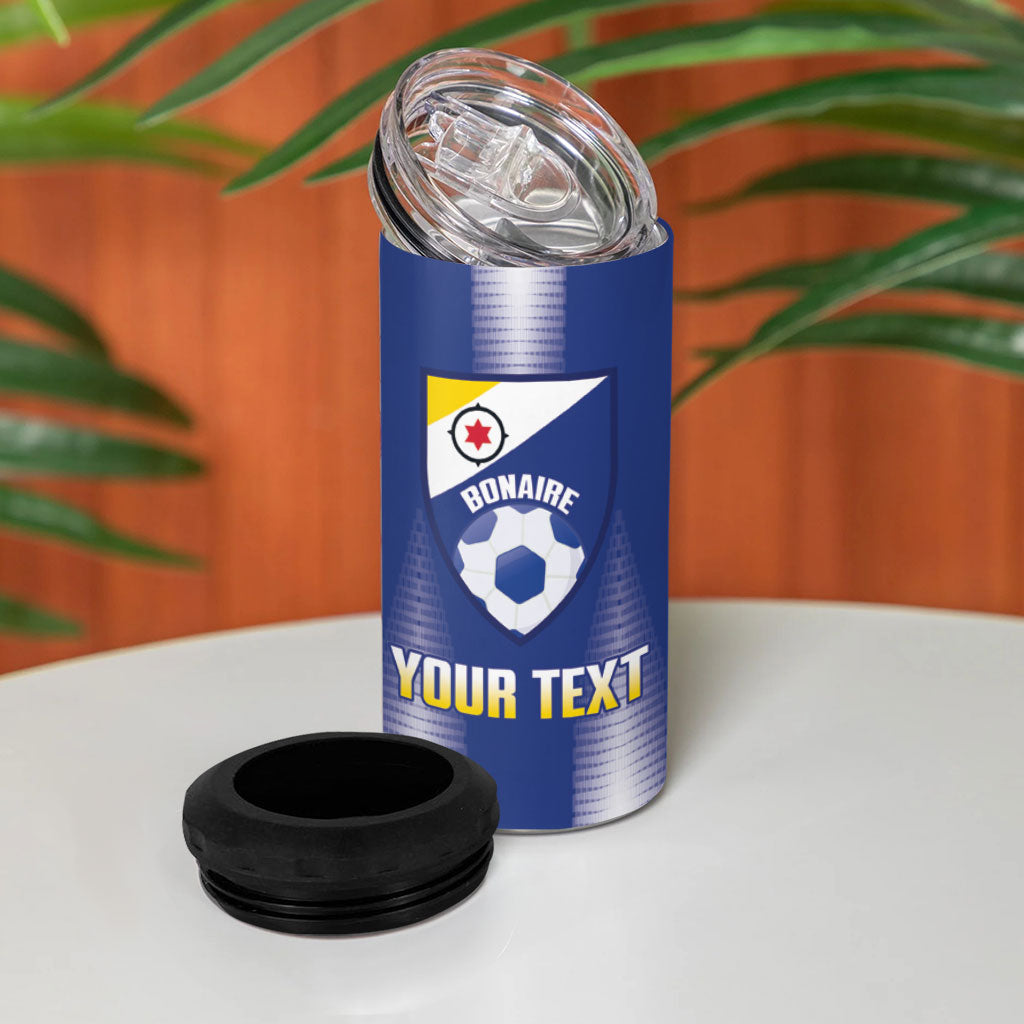 Bonaire Football 2026 Custom 4 in 1 Can Cooler Tumbler Coat Of Arms Sporty Style