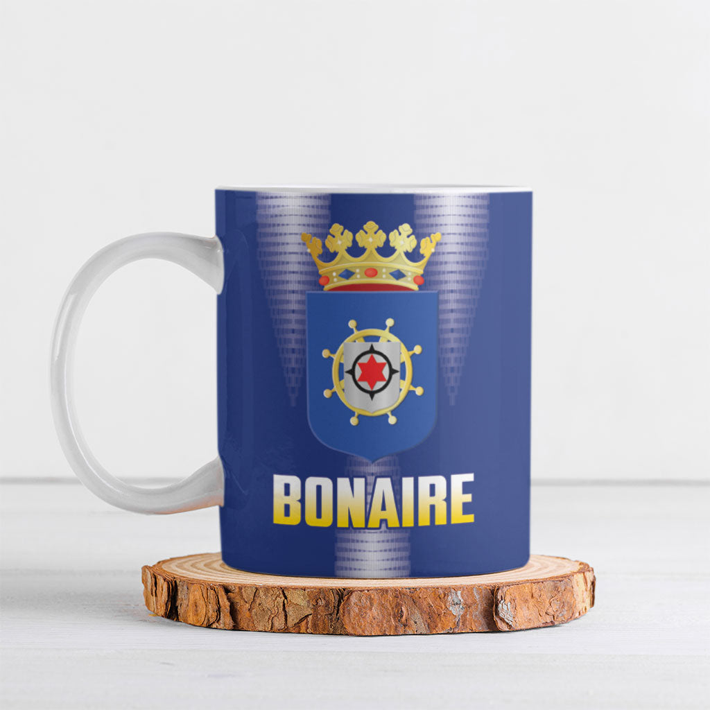 Bonaire Football 2026 Custom Ceramic Mug Coat Of Arms Sporty Style