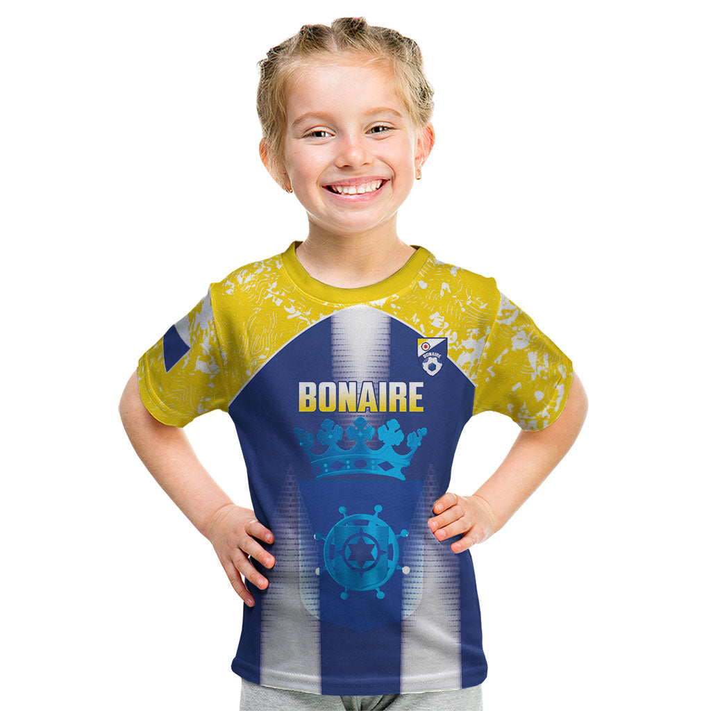 Bonaire Football 2026 Custom Kid T Shirt Coat Of Arms Sporty Style