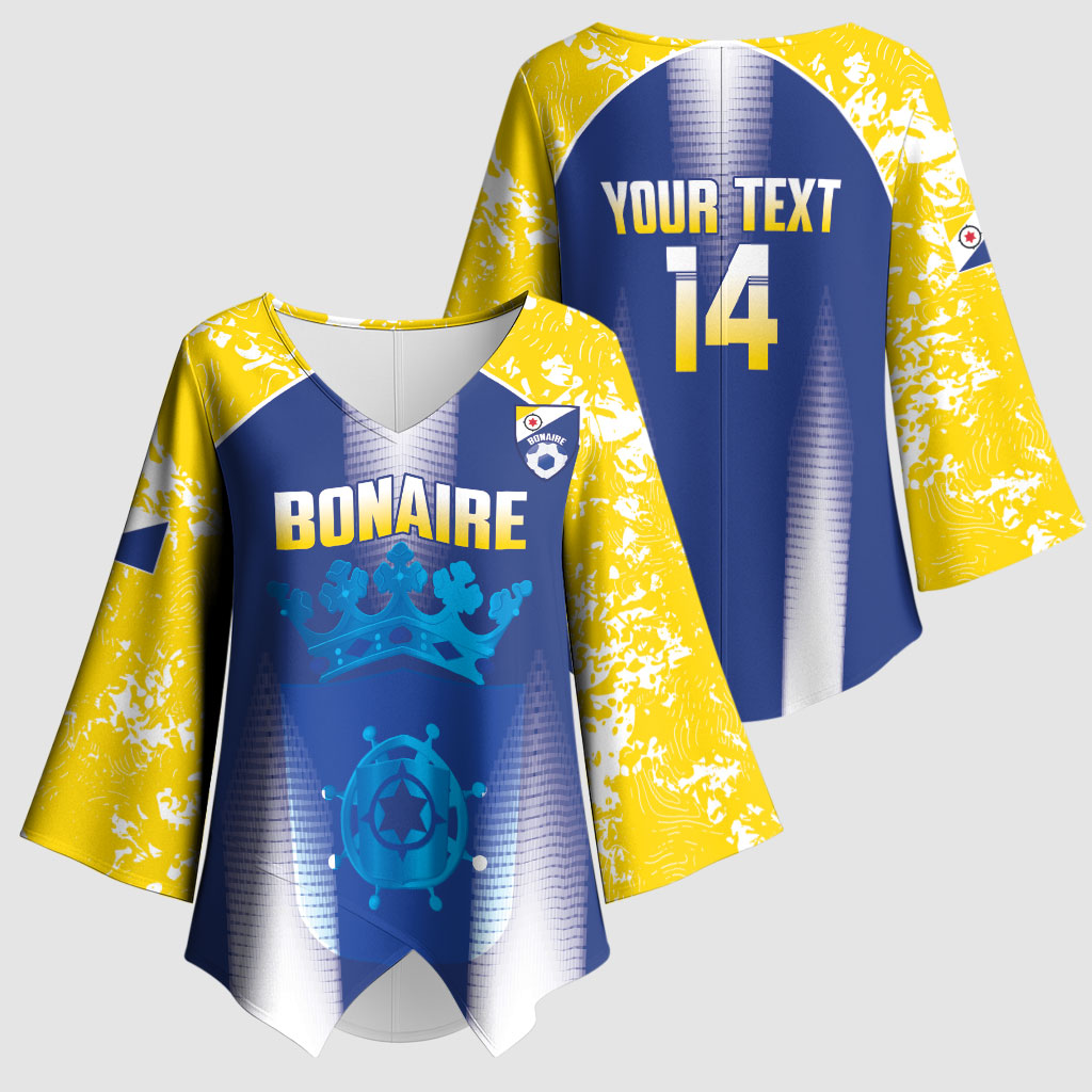 Bonaire Football 2026 Custom Kimono Sleeve Blouse Coat Of Arms Sporty Style