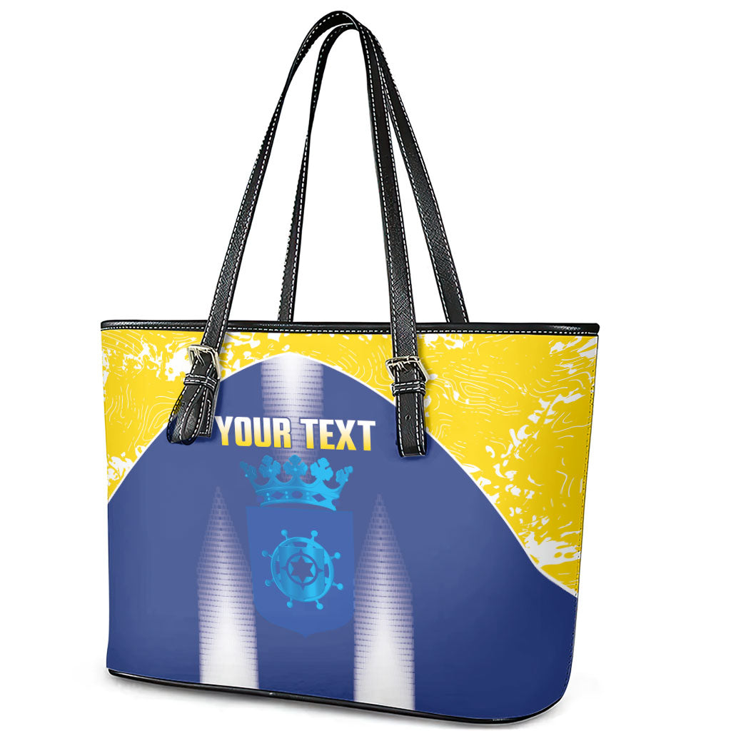 Bonaire Football 2026 Custom Leather Tote Bag Coat Of Arms Sporty Style