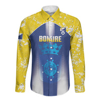 Bonaire Football 2026 Custom Long Sleeve Button Shirt Coat Of Arms Sporty Style