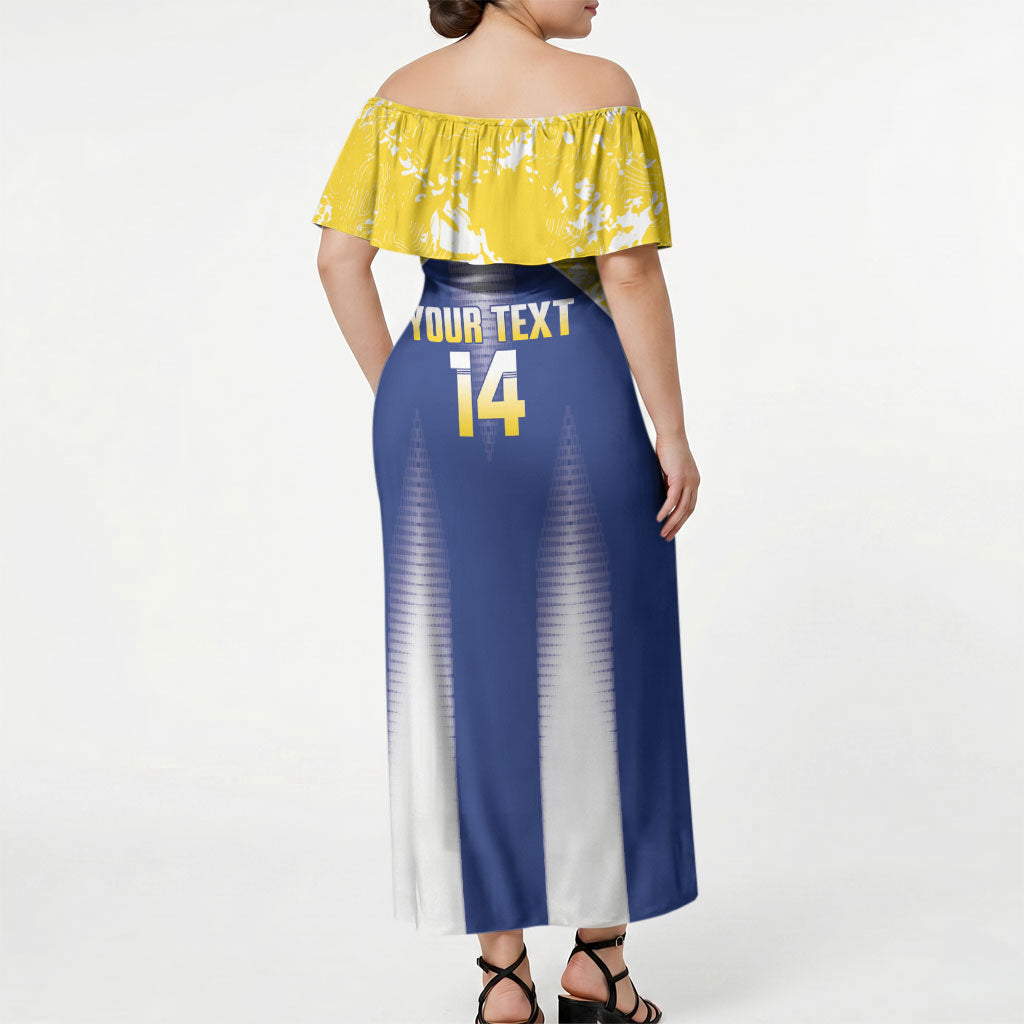Bonaire Football 2026 Custom Off Shoulder Maxi Dress Coat Of Arms Sporty Style