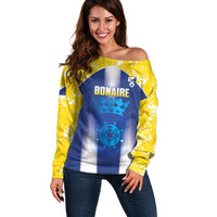 Bonaire Football 2026 Custom Off Shoulder Sweater Coat Of Arms Sporty Style
