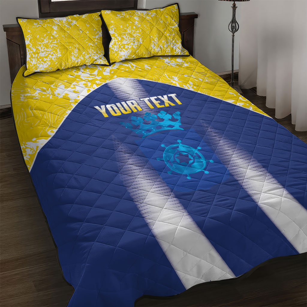 Bonaire Football 2026 Custom Quilt Bed Set Coat Of Arms Sporty Style