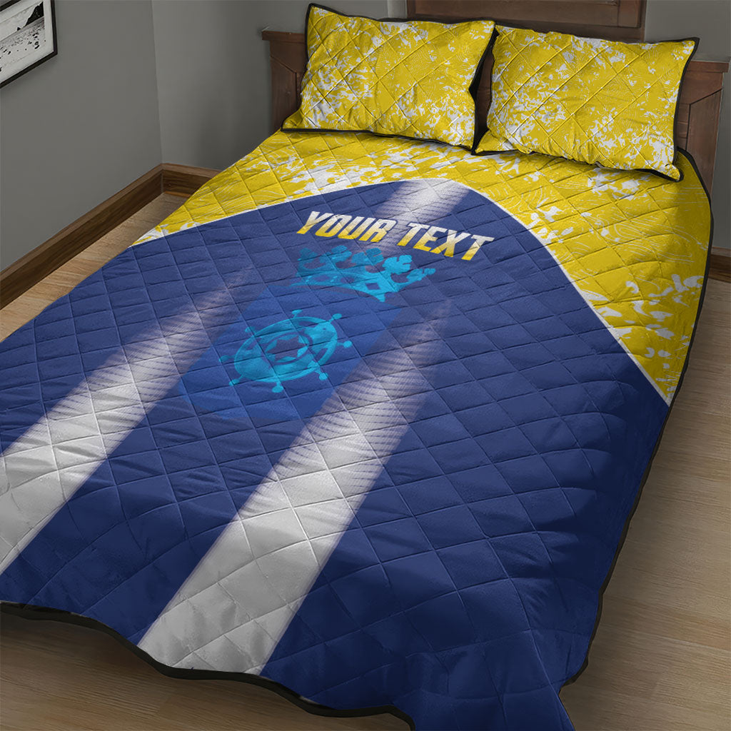 Bonaire Football 2026 Custom Quilt Bed Set Coat Of Arms Sporty Style
