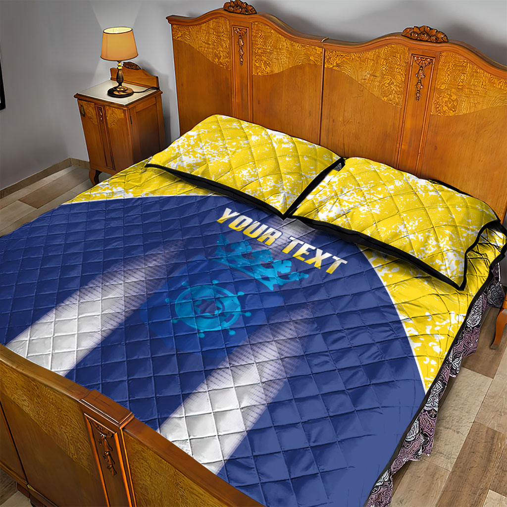 Bonaire Football 2026 Custom Quilt Bed Set Coat Of Arms Sporty Style