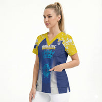 Bonaire Football 2026 Custom Scrub Top Coat Of Arms Sporty Style