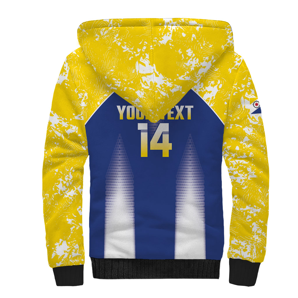 Bonaire Football 2026 Custom Sherpa Hoodie Coat Of Arms Sporty Style