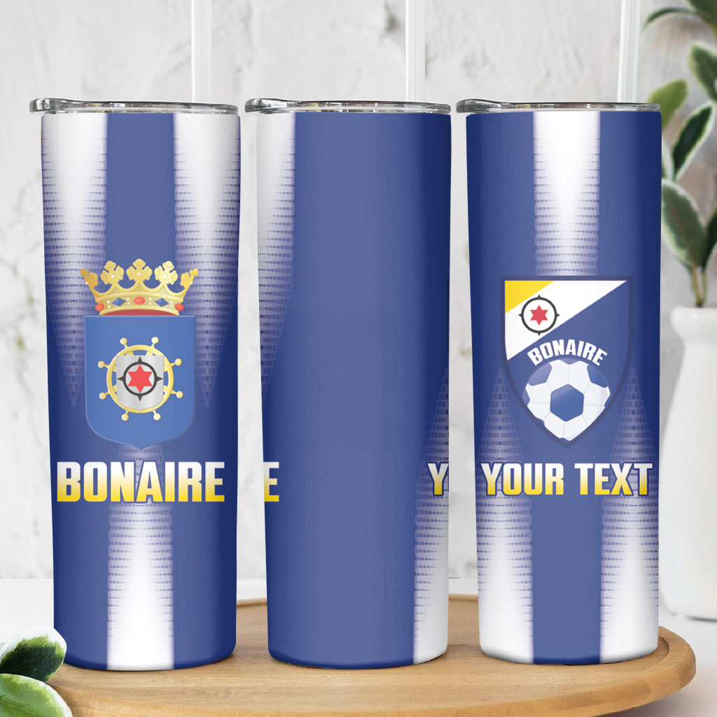 Bonaire Football 2026 Custom Skinny Tumbler Coat Of Arms Sporty Style
