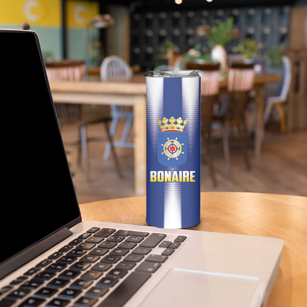 Bonaire Football 2026 Custom Skinny Tumbler Coat Of Arms Sporty Style