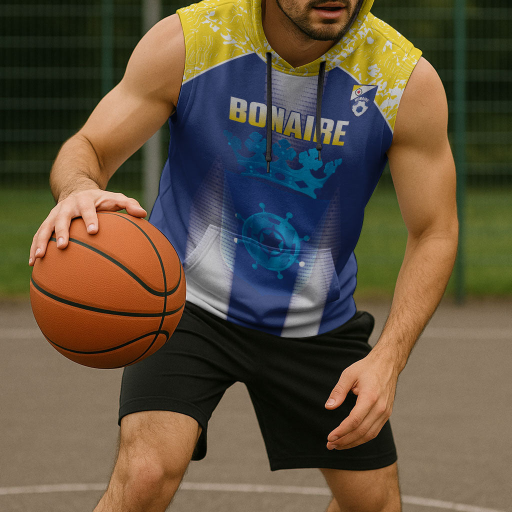 Bonaire Football 2026 Custom Sleeveless Hoodie Coat Of Arms Sporty Style