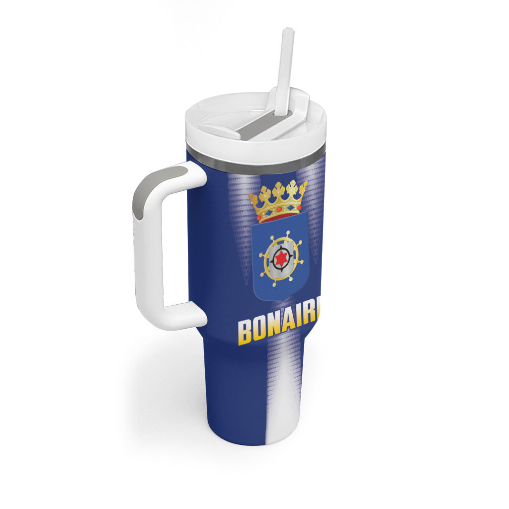 Bonaire Football 2026 Custom Tumbler With Handle Coat Of Arms Sporty Style