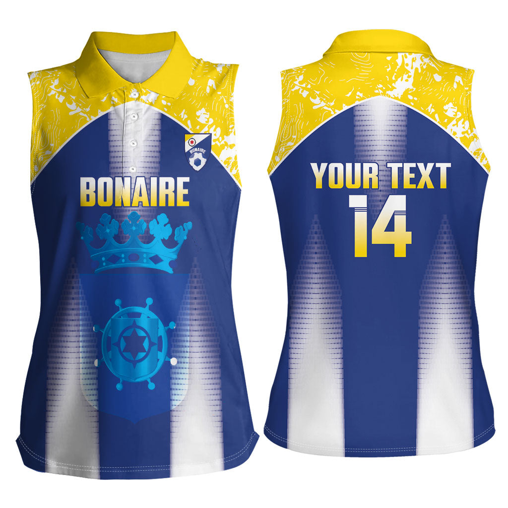 Bonaire Football 2026 Custom Women Sleeveless Polo Shirt Coat Of Arms Sporty Style