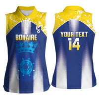Bonaire Football 2026 Custom Women Sleeveless Polo Shirt Coat Of Arms Sporty Style