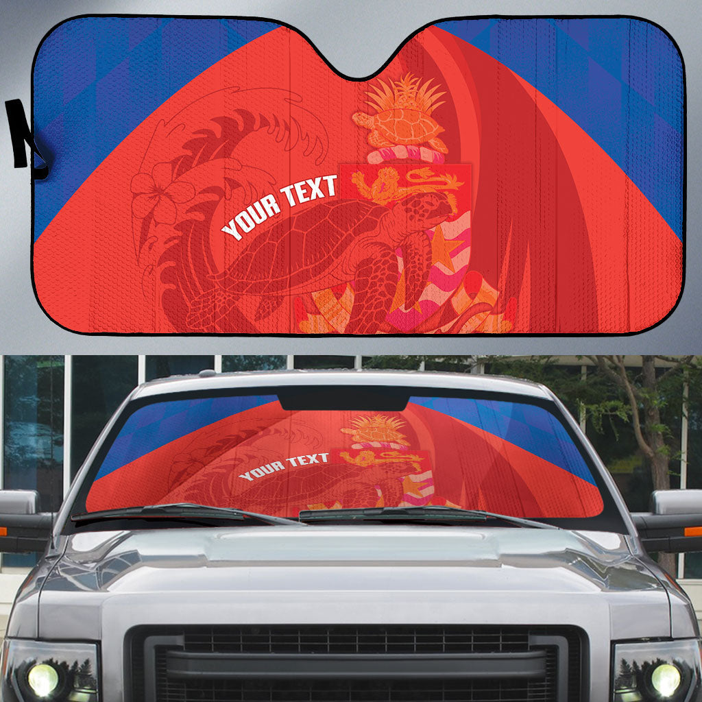 Cayman Islands Football 2026 Custom Auto Sun Shade Sea Turtle Coat Of Arms Style