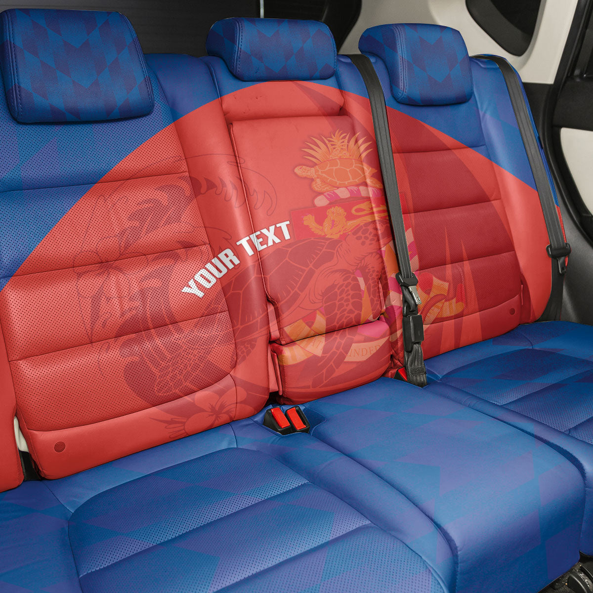Cayman Islands Football 2026 Custom Back Car Seat Cover Sea Turtle Coat Of Arms Style