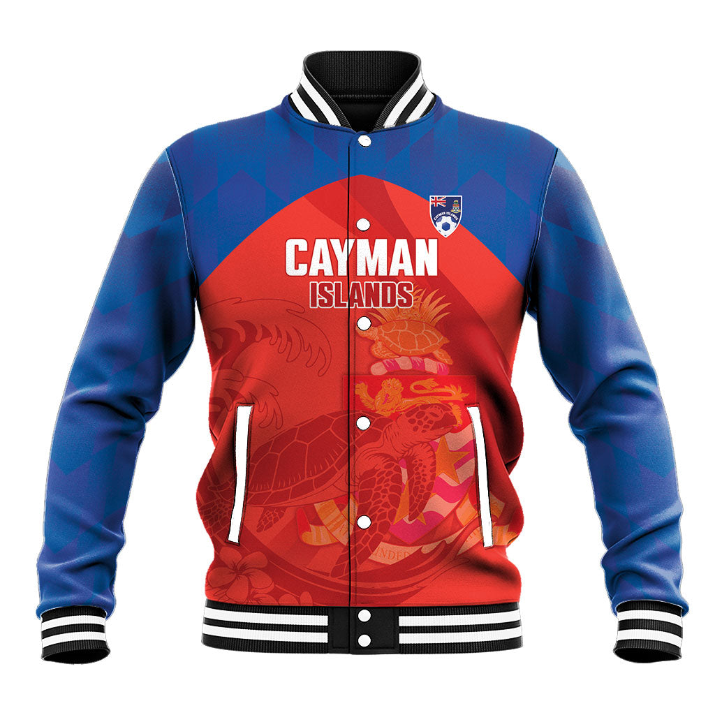 Cayman Islands Football 2026 Custom Baseball Jacket Sea Turtle Coat Of Arms Style
