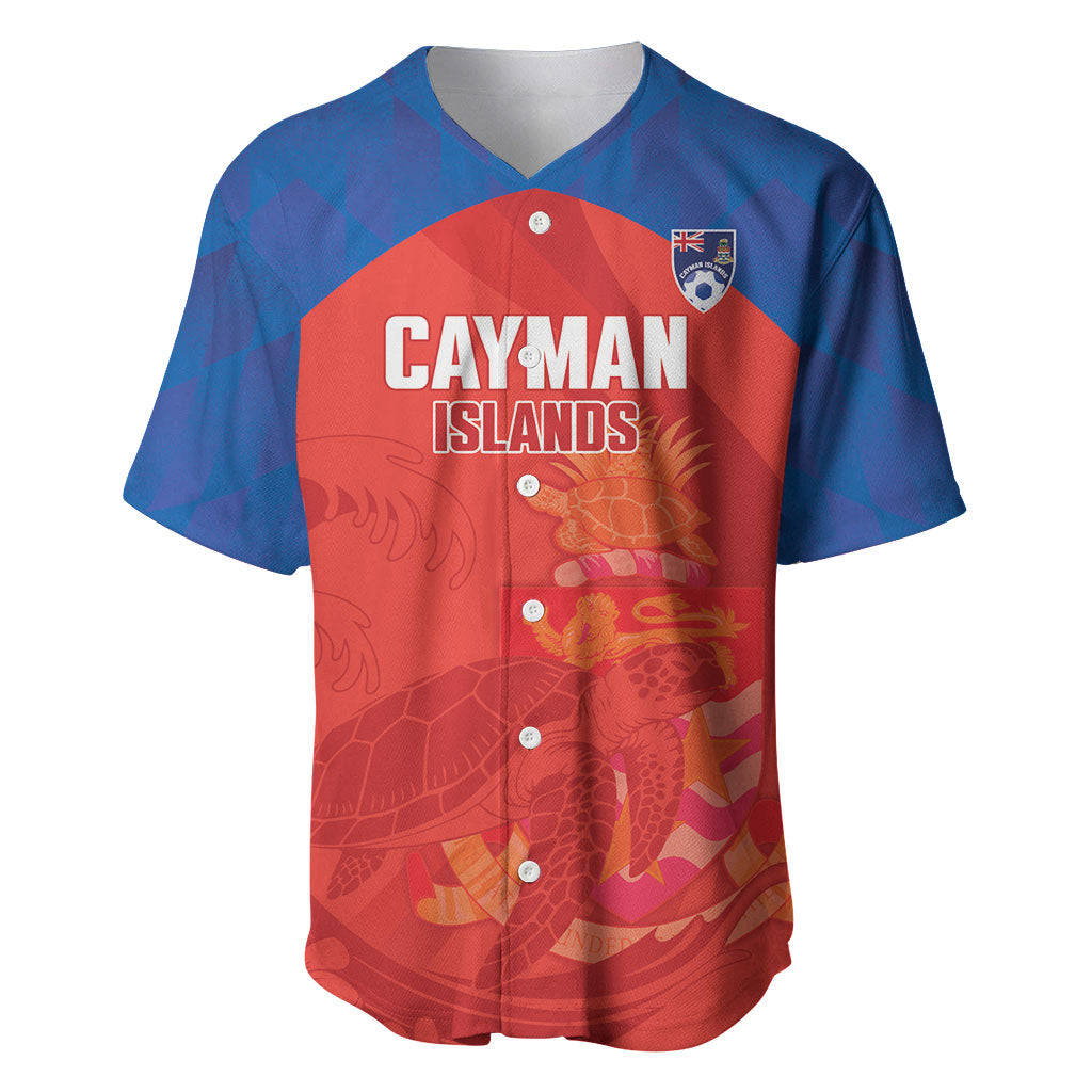 Cayman Islands Football 2026 Custom Baseball Jersey Sea Turtle Coat Of Arms Style