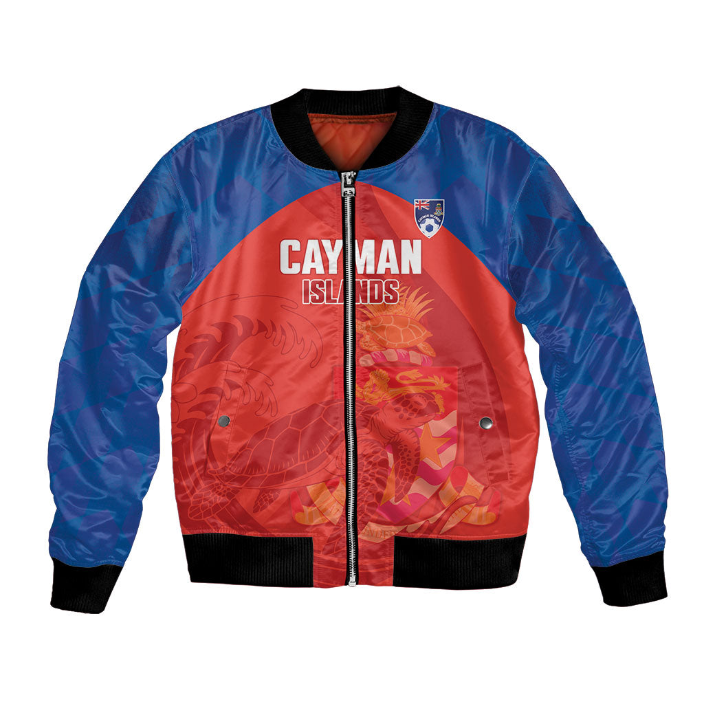 Cayman Islands Football 2026 Custom Bomber Jacket Sea Turtle Coat Of Arms Style