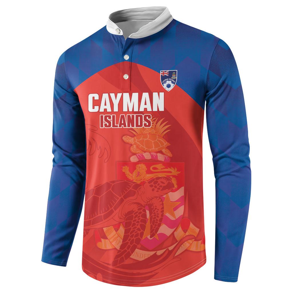 Cayman Islands Football 2026 Custom Button Sweatshirt Sea Turtle Coat Of Arms Style