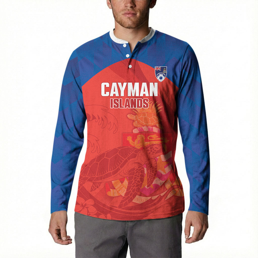 Cayman Islands Football 2026 Custom Button Sweatshirt Sea Turtle Coat Of Arms Style
