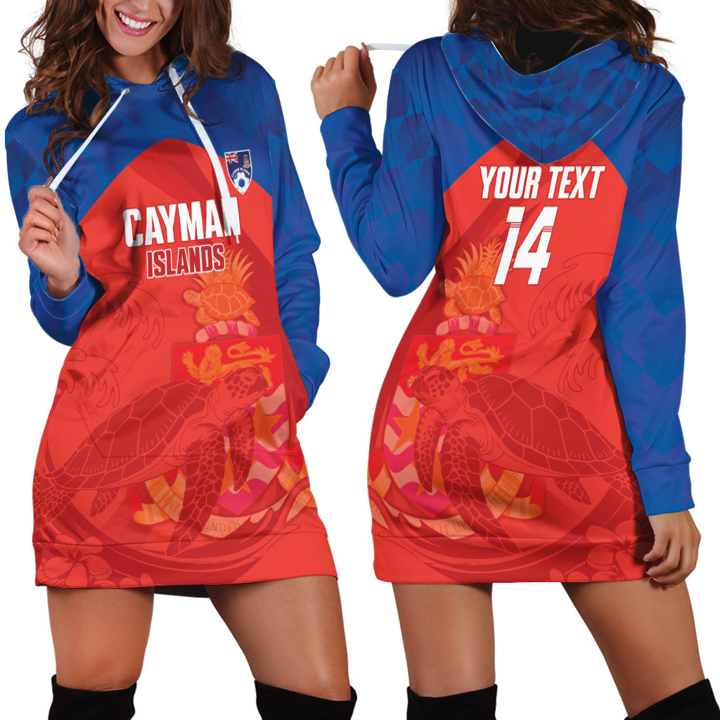 Cayman Islands Football 2026 Custom Hoodie Dress Sea Turtle Coat Of Arms Style