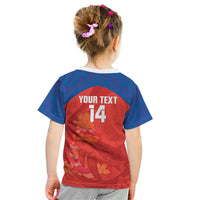 Cayman Islands Football 2026 Custom Kid T Shirt Sea Turtle Coat Of Arms Style