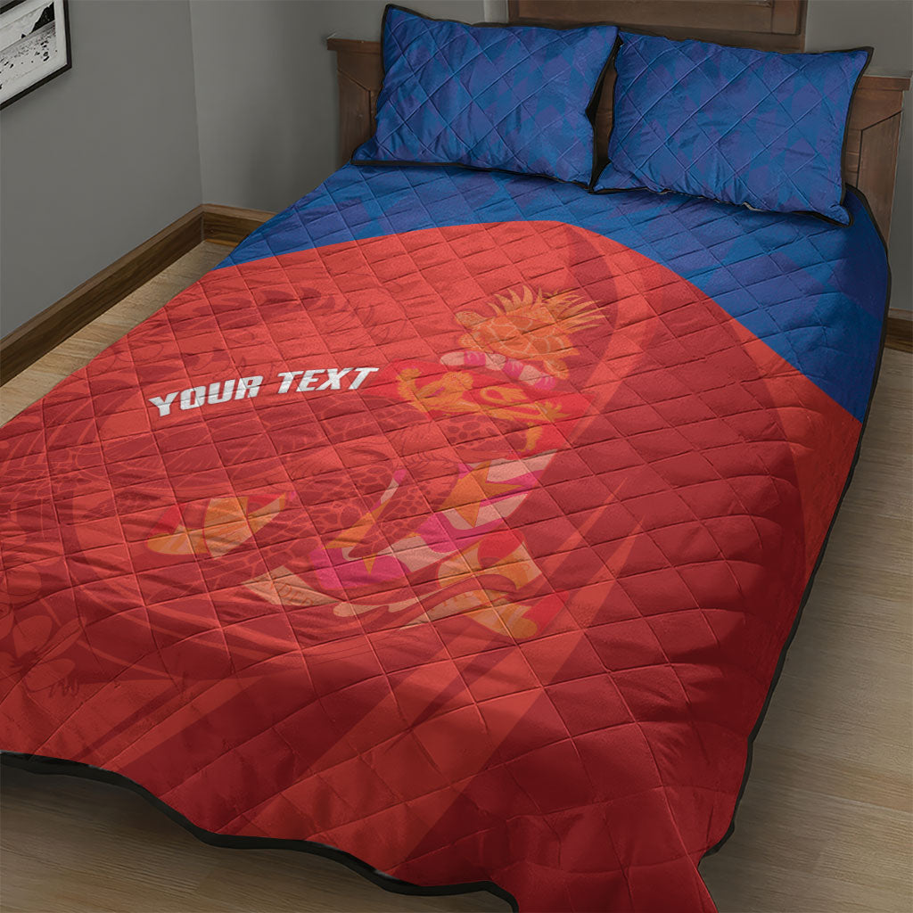 Cayman Islands Football 2026 Custom Quilt Bed Set Sea Turtle Coat Of Arms Style