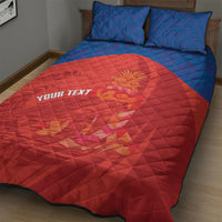 Cayman Islands Football 2026 Custom Quilt Bed Set Sea Turtle Coat Of Arms Style