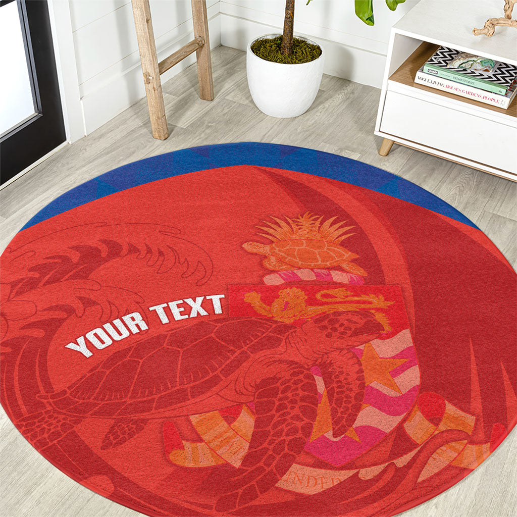 Cayman Islands Football 2026 Custom Round Carpet Sea Turtle Coat Of Arms Style