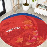 Cayman Islands Football 2026 Custom Round Carpet Sea Turtle Coat Of Arms Style