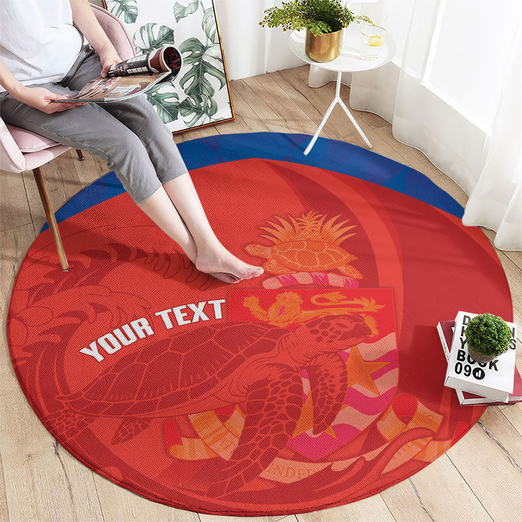 Cayman Islands Football 2026 Custom Round Carpet Sea Turtle Coat Of Arms Style