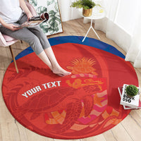 Cayman Islands Football 2026 Custom Round Carpet Sea Turtle Coat Of Arms Style
