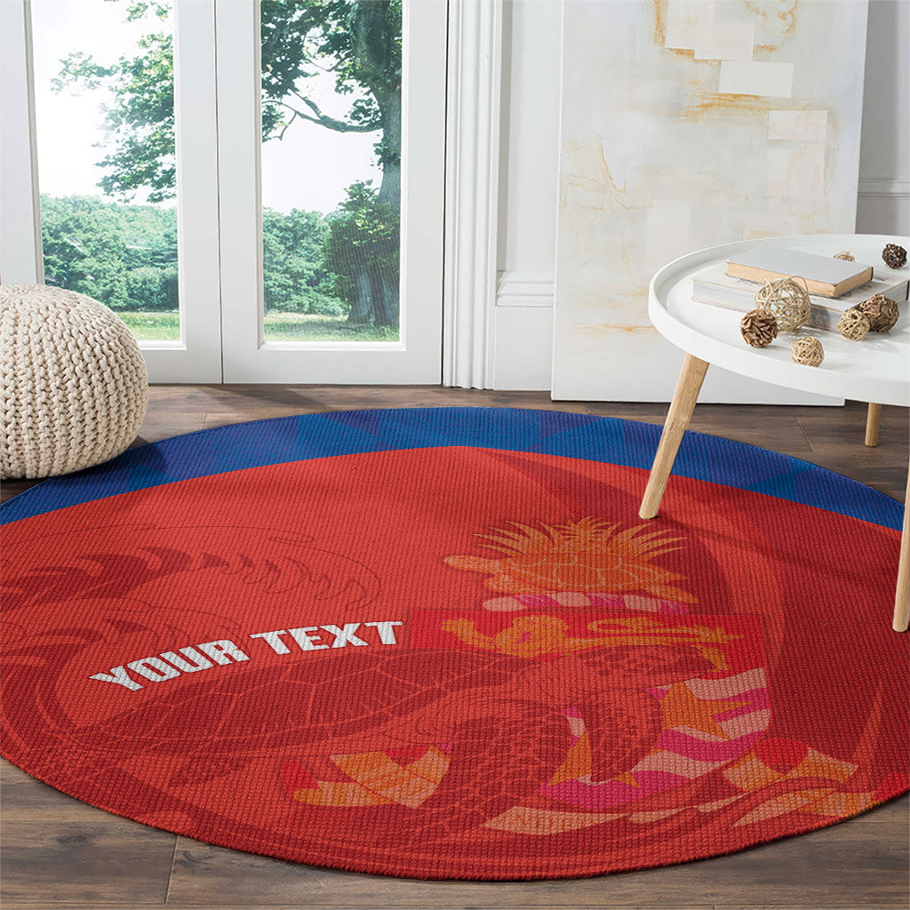 Cayman Islands Football 2026 Custom Round Carpet Sea Turtle Coat Of Arms Style