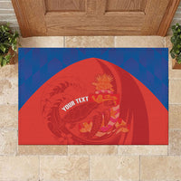 Cayman Islands Football 2026 Custom Rubber Doormat Sea Turtle Coat Of Arms Style
