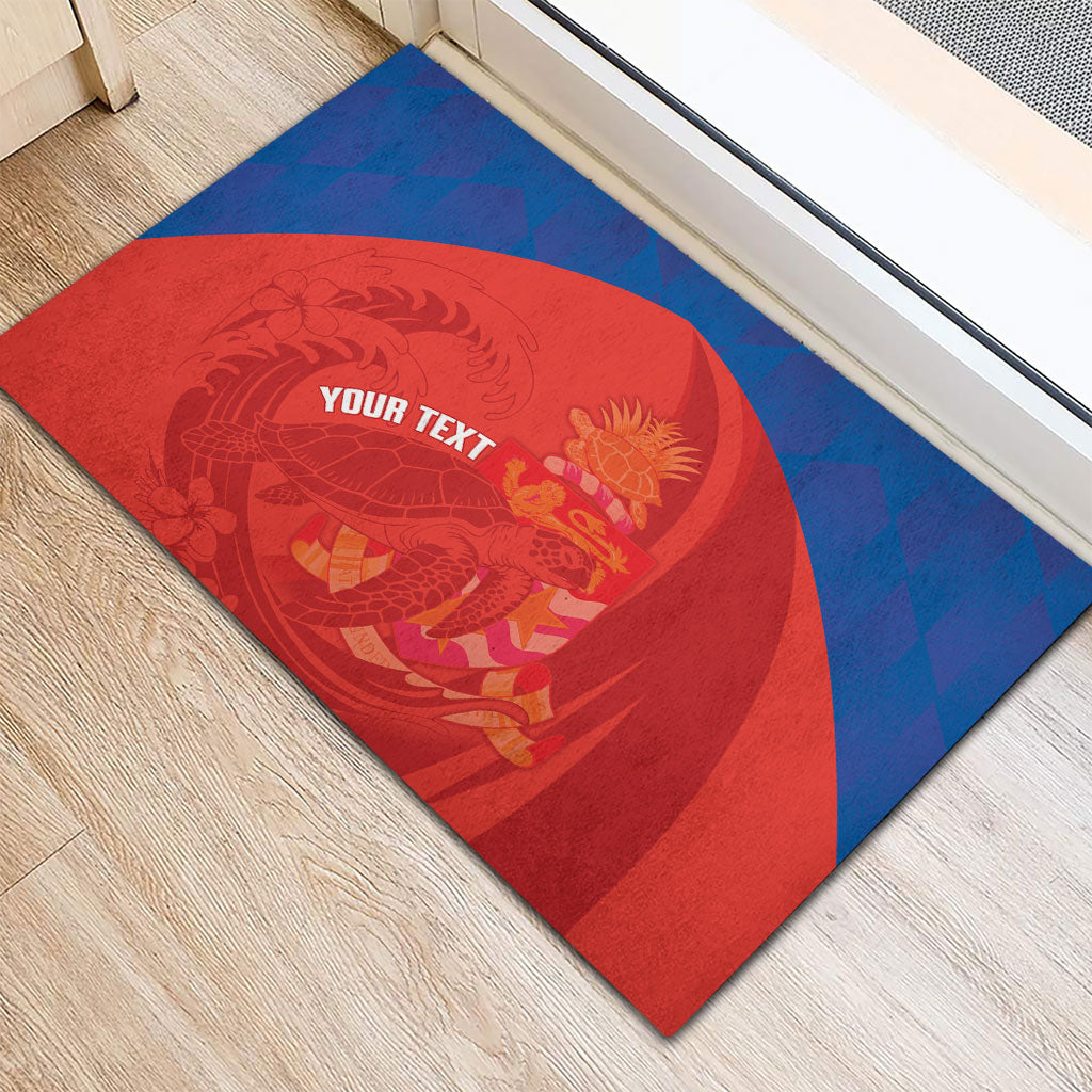 Cayman Islands Football 2026 Custom Rubber Doormat Sea Turtle Coat Of Arms Style