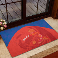 Cayman Islands Football 2026 Custom Rubber Doormat Sea Turtle Coat Of Arms Style