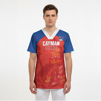 Cayman Islands Football 2026 Custom Scrub Top Sea Turtle Coat Of Arms Style