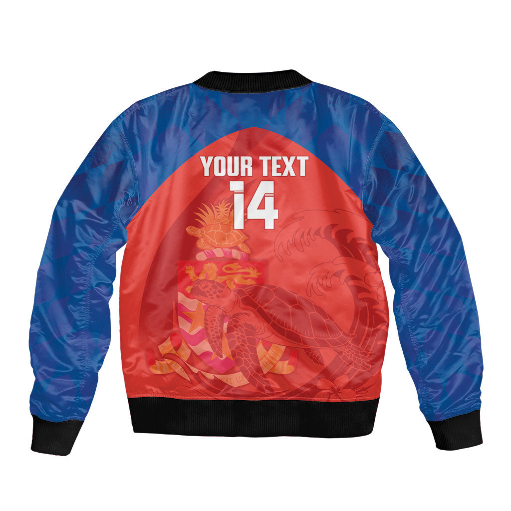 Cayman Islands Football 2026 Custom Sleeve Zip Bomber Jacket Sea Turtle Coat Of Arms Style