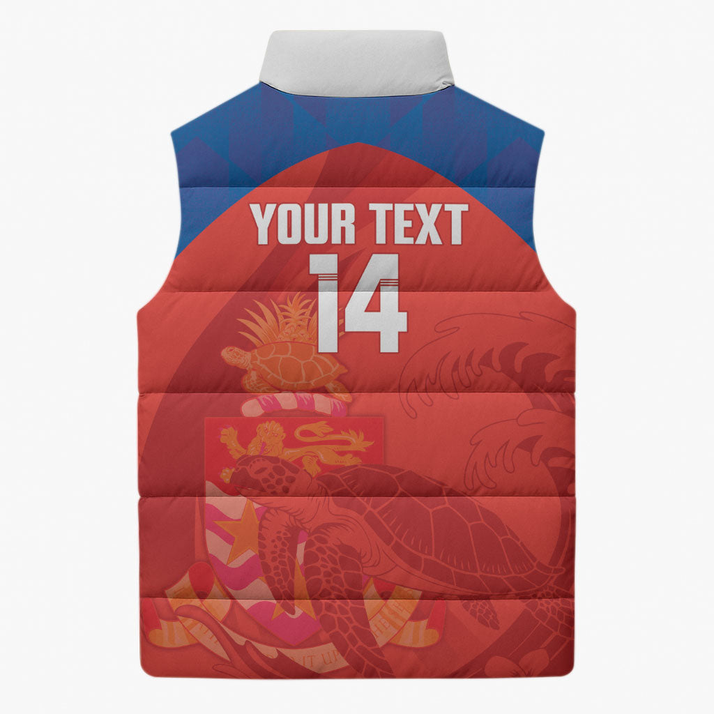 Cayman Islands Football 2026 Custom Sleeveless Puffer Jacket Sea Turtle Coat Of Arms Style