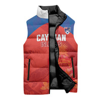 Cayman Islands Football 2026 Custom Sleeveless Puffer Jacket Sea Turtle Coat Of Arms Style