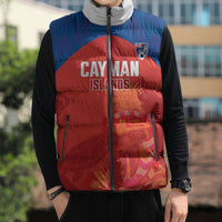 Cayman Islands Football 2026 Custom Sleeveless Puffer Jacket Sea Turtle Coat Of Arms Style