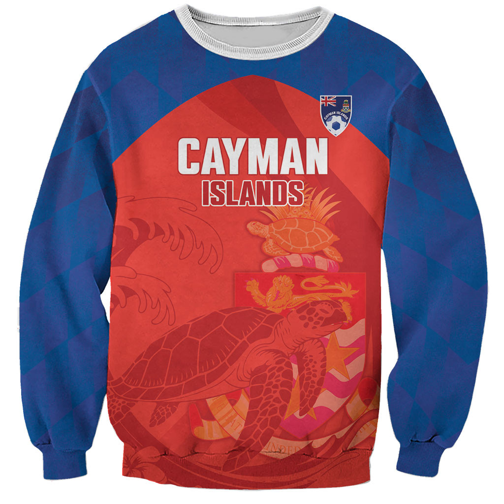 Cayman Islands Football 2026 Custom Sweatshirt Sea Turtle Coat Of Arms Style