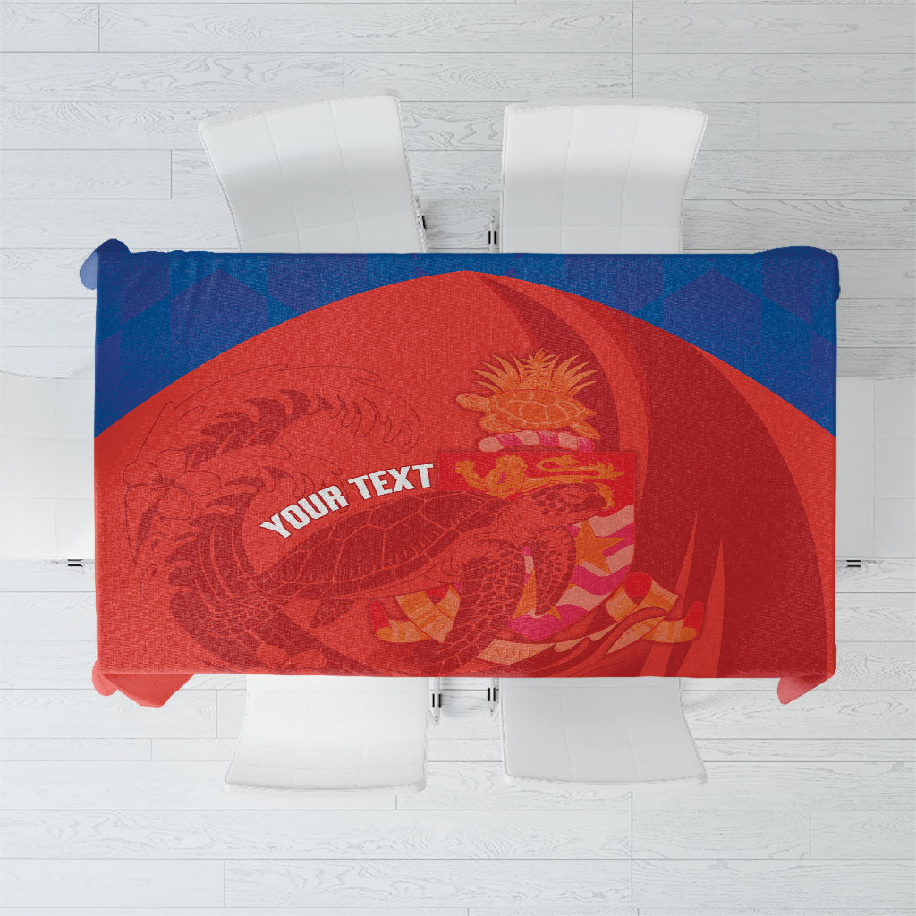 Cayman Islands Football 2026 Custom Tablecloth Sea Turtle Coat Of Arms Style